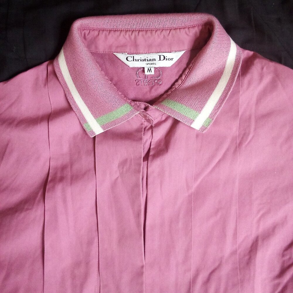 Deadstock Christian Dior Sports Pleated Placket Button Shirt